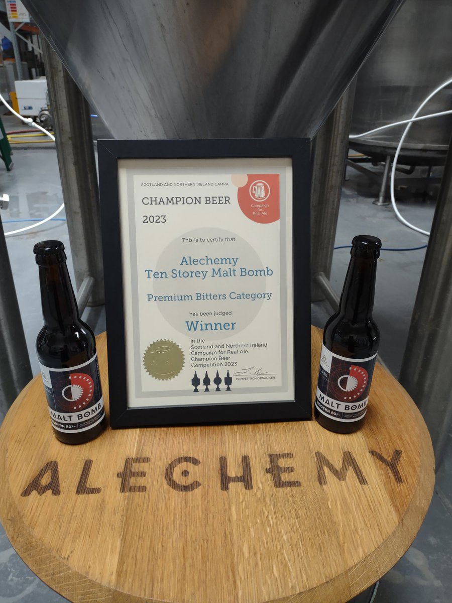 A wee back to the 80s shout  to @AlechemyBrewCo  & big thanks to all who voted for them 
@GlasgowCAMRA @CAMRA_Official @realaleforthval @CAMRA_Edinburgh @GoodBeerInEd @camra_ni @caskaleweek @awcamra @TaysideCAMRA @aberdeencamra
