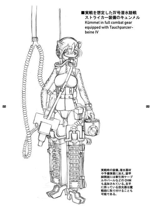 ちゃんと実戦用バージョンもありますよ。潜水陸戦ストライカーの原稿は2年前のHDDクラッシュでサムネイル以外は失われたのが多かったけど紙原稿が残っていてよかった…… Here is how it would be employed in actual operational conditions. I'm reclaiming images I lost in Aug. 2021...