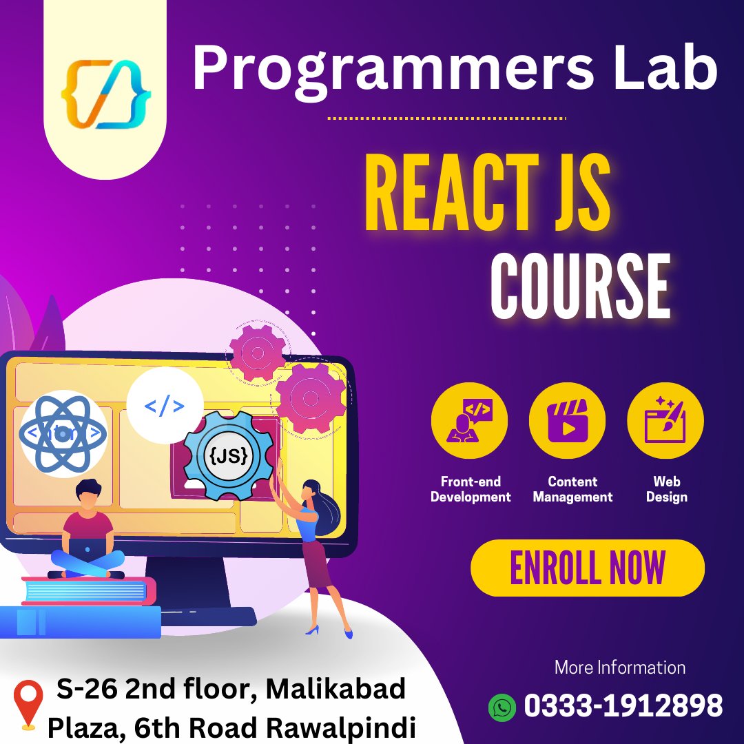 progra39834's tweet image. Best React Js course in Rawalpindi
#reactjs #reactjscourse #react #reactjsdevelopment
