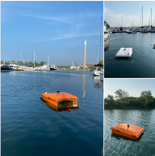 An exciting day for RanMarine, made possible by @NLEnterprise, as we introduce two #WasteSharks into 🇨🇦 waters! These #trashtraps join @PortsToronto's network of Seabins in capturing floating waste and small plastic pollution from the Toronto Harbour. Follow them @Sharks_TO