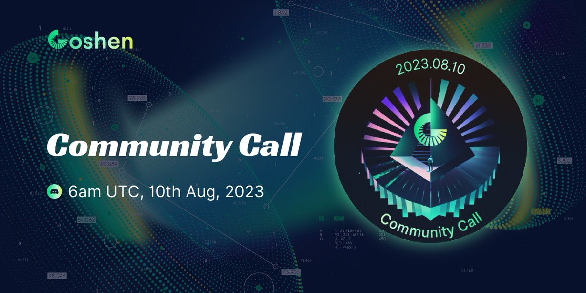 📢 Attention Goshen Community! 🌍

Join us for a special community call tomorrow August 10th at 6 am UTC 

We will be sharing details about the launch of Goshen Guilds! 🚀

Be part of this exciting new chapter and learn how to get involved 

Mark your calendars! 🗓️