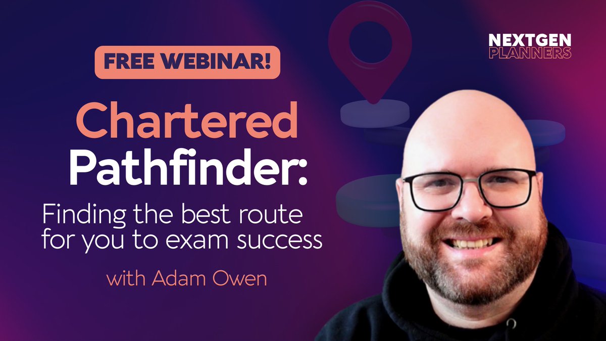 THIS FRIDAY 👇 Don't miss our latest free webinar from @AskAdamOwen on finding the best route to Chartered Financial Planner 🏆 11AM Friday. Register 👉 tinyurl.com/charteredpathf…
