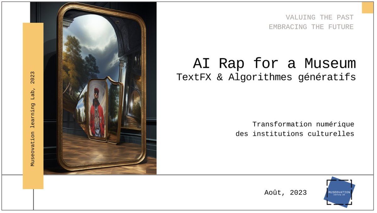 ElisaGravil's tweet photo. Découvrez mon dernier article : AI Rap pour un musée par TextFX https://t.co/itmO79FTeb via @LinkedIn https://t.co/dwsZhSqiPi