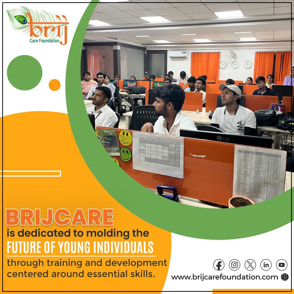 'Nurturing Futures: Empowering Young Minds through Essential Skills Training and Development at BRIJCARE.'

#SkillMoldingForFuture  #EmpowerYouthSkills #YouthDevelopmentJourney #FutureSkillsBuilders #EmpoweringTomorrow #SkillfulYouthPathway #NurturingPotential #brijcare