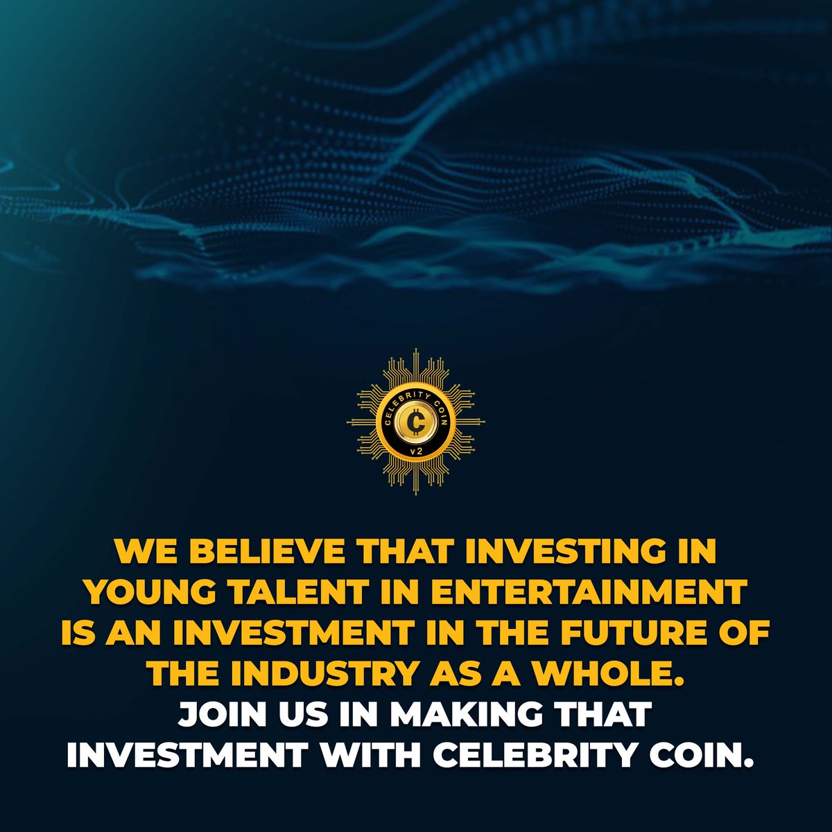 We believe that 𝗶𝗻𝘃𝗲𝘀𝘁𝗶𝗻𝗴 in
young talent in entertainment
is an 𝗶𝗻𝘃𝗲𝘀𝘁𝗺𝗲𝗻𝘁 𝗶𝗻 𝘁𝗵𝗲 𝗳𝘂𝘁𝘂𝗿𝗲 of
the industry as a whole.
𝗝𝗼𝗶𝗻 𝘂𝘀 in making that
investment with 𝐂𝐞𝐥𝐞𝐛𝐫𝐢𝐭𝐲 𝐂𝐨𝐢𝐧.

#STUDIONATION2 #celebritycoin #investing #cryptocurrency