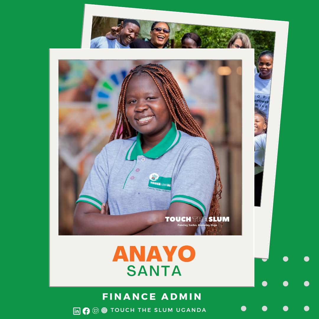 #Santa: Our Finance Admin with a golden heart! 💼🌟 Not only does she excel at managing our books of accounts, but also a powerful force motivating young girls in Namuwongo slum and beyond to reach for success. #TouchTheSlum #Namuwongo #WCW  #TenEighteen #EmpoweringGirls #inspire