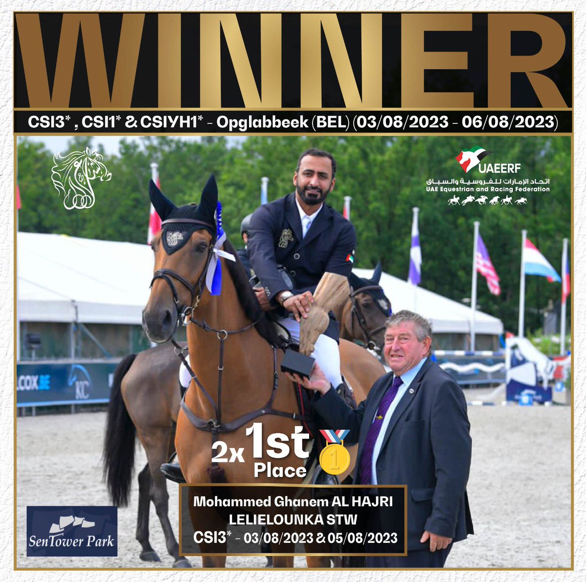 UAEshowjumping's tweet photo. #uaeerf #اتحاد_الامارات_للفروسية_والسباق #بلجيكا https://t.co/QMoJuHgiah