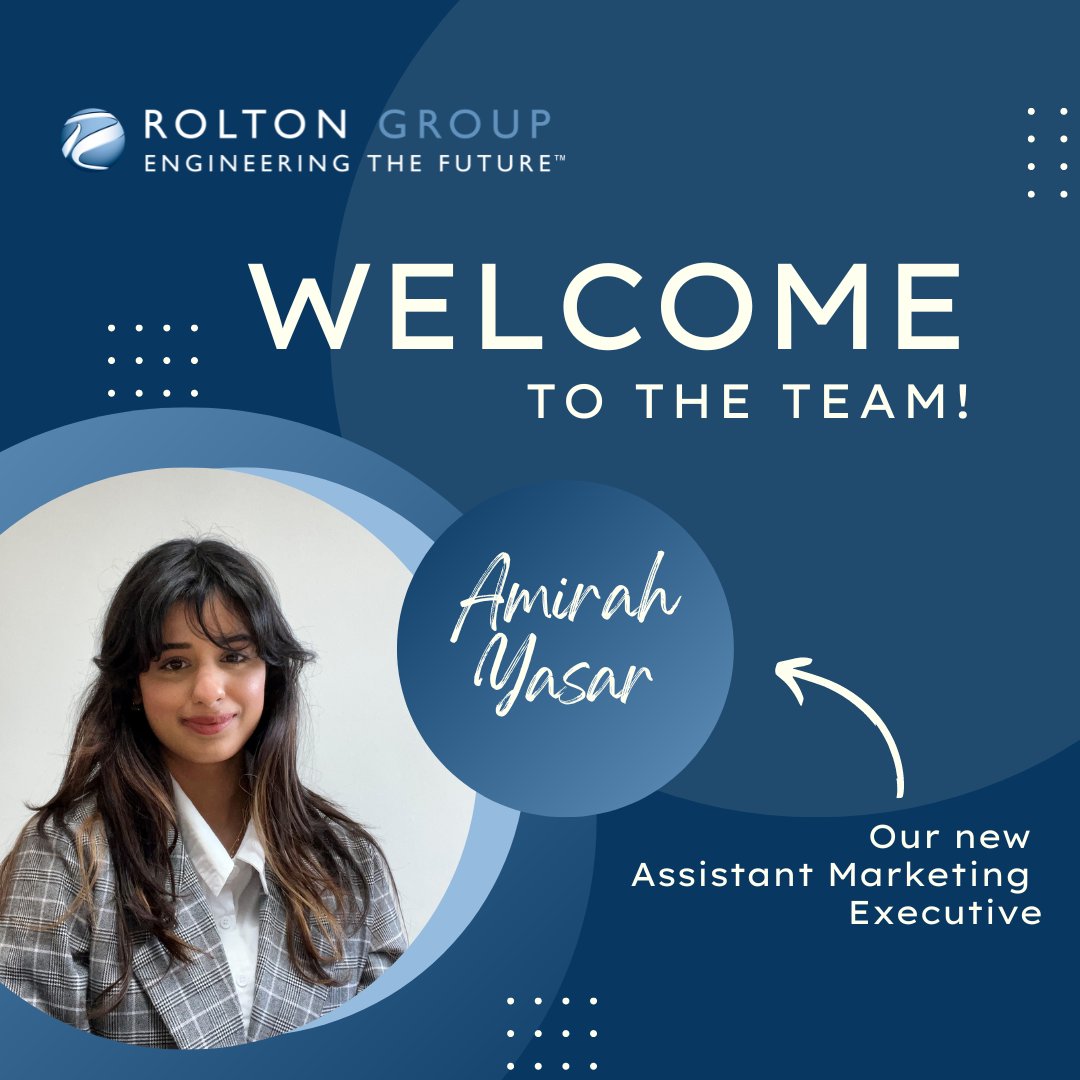 This week, we're delighted to welcome Amirah Yasar to Rolton Group! 

Amirah joins our Sales &amp; Marketing team as an Assistant Marketing Executive, responsible for supporting our marketing and business development efforts across all service lines.

Welcome to the team, Amirah! 🎉