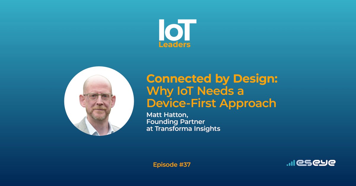 eseyeM2M's tweet image. 📣Episode 37 of the #IoTLeaders podcast is out📣 This time we have two guests on the show, @MattyHatton and @LarrySocher! Uncover why it's critical you factor in connectivity into your device design! Watch here: okt.to/FOf0R5

#IoT #ConnectedbyDesign