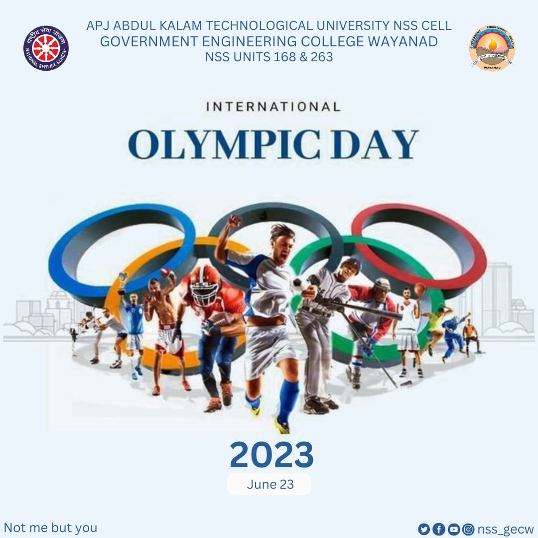nss_gecw's tweet photo. June 23rd, celebrates *International Olympic day* to ignite the fire in young athletes and sports prodigies.
Today, we invite the world to celebrate movement, wherever you are, whatever your fitness level. Just move!

 _#nssgecw_ 
 _#nss_ 
 _#gecw_ 
 _#olympicday_ https://t.co/m6B867nzmm