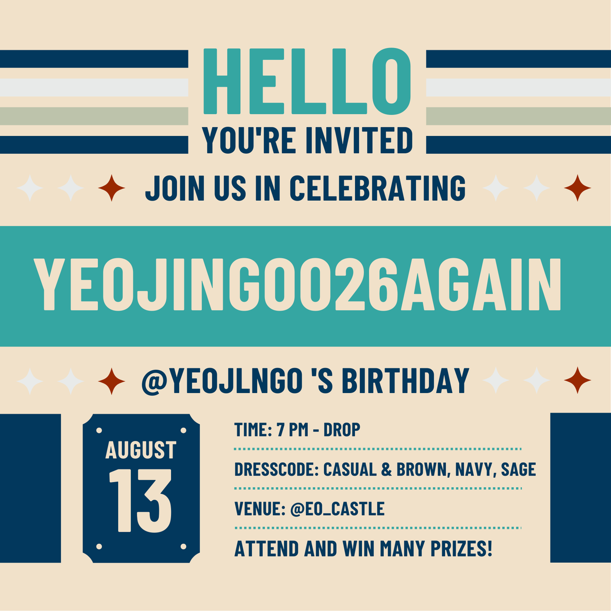 ㅤ ️️

  ㅤㅤㅤㅤOn August 13, 2023, come to celebrate #YEOJINGOO26AGAIN with us. Let's get together for a joyous day. Set the date in your calendars and get preparing for the big celebration you've been looking forward.
ㅤ ️️

  ㅤㅤ