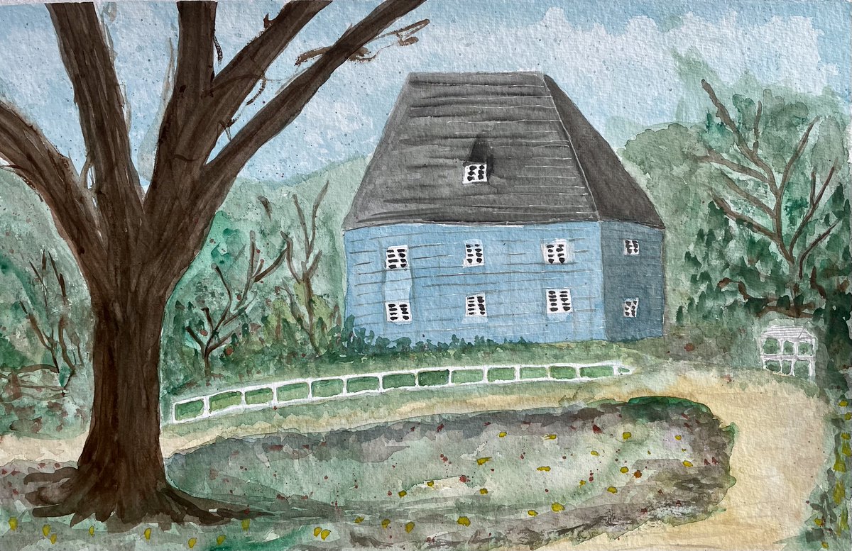 Bundestanzler's tweet photo. #paint #painting #urbansketching #landscapepainting #landscapepaintings #citypainting #aquarelle #urbansketching #watercolor #watercolour #watercolorpainting #aquarellmalen #kleineKunstklasse #heko  Weimar: Goethes Gartenhaus https://t.co/1uejpYkMgC