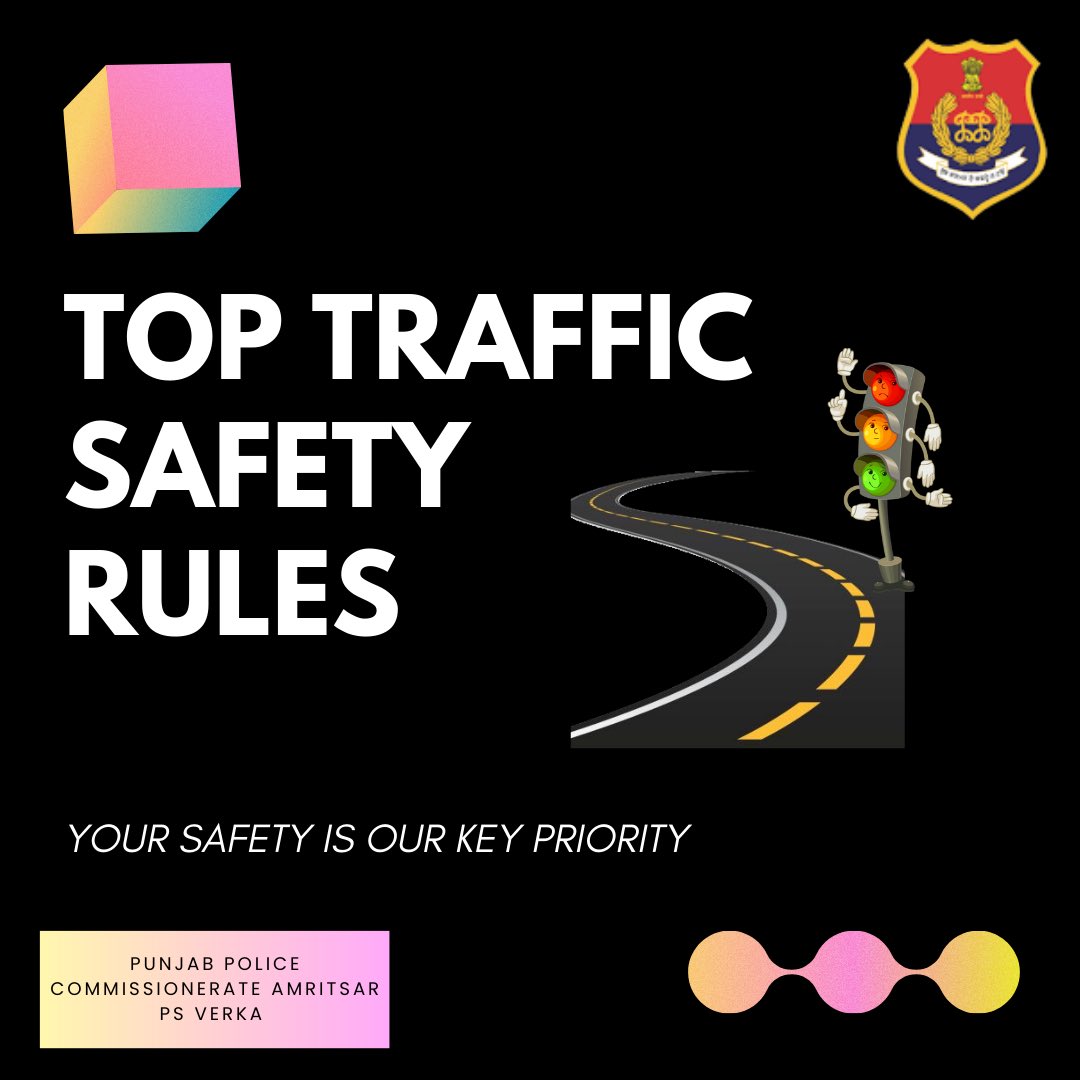 cpasr_psverka's tweet photo. Navigate Life Safely: Obey Traffic Rules, Protect Lives."
#punjabpolice #amritsarcommissioneratepolice #psverka
#DriveSafe
#TrafficSafety
#RoadSafety
#SafeDriving
#StayAlert
#BuckleUp
#SpeedLimit
#DontTextDrive
#NoDrinkingAndDriving
#PedestrianSafety
#SlowDown
#ObeySigns https://t.co/N6TMcParAN