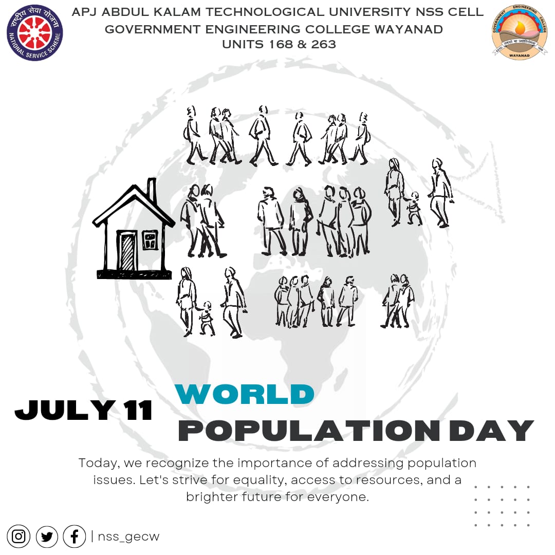 nss_gecw's tweet photo. As per the United Nations, the theme of World Population Day for 2023 is ‘Unleashing the power of gender equality: Uplifting the voices of women and girls to unlock our world’s infinite possibilities.'

#worldpopulationday
#nss
#nssgecw https://t.co/zRtfVIPMT7