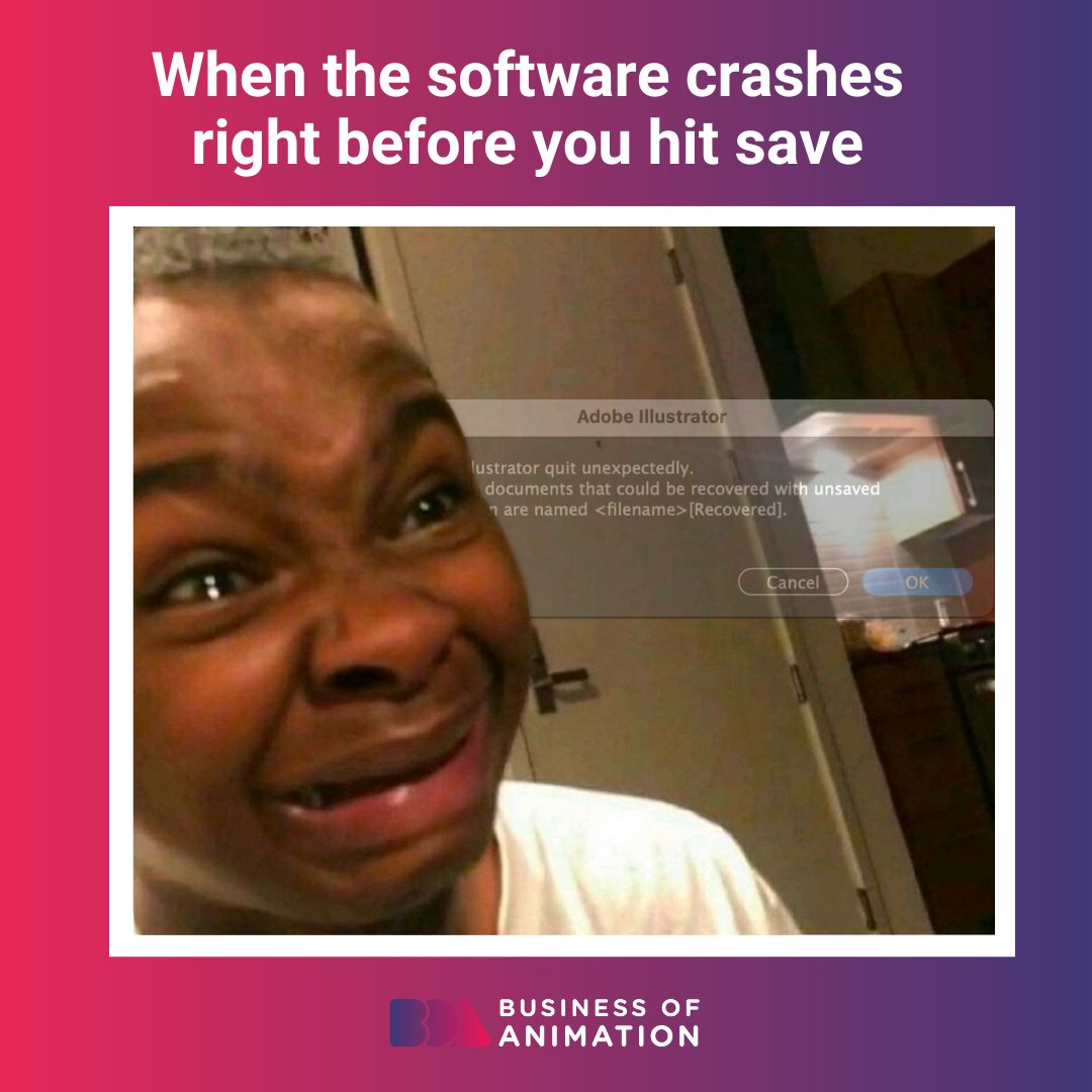 animationbiz's tweet image. If anyone asks I'll be under my desk, crying. 🥹

Want to Learn the 4-Part Framework of Becoming a Successful Animator? Join our Animation Business Accelerator today! Link in bio.

#AnimationMeme #AnitomatorsMeme #AnimationHumor #AnimatorsHumor