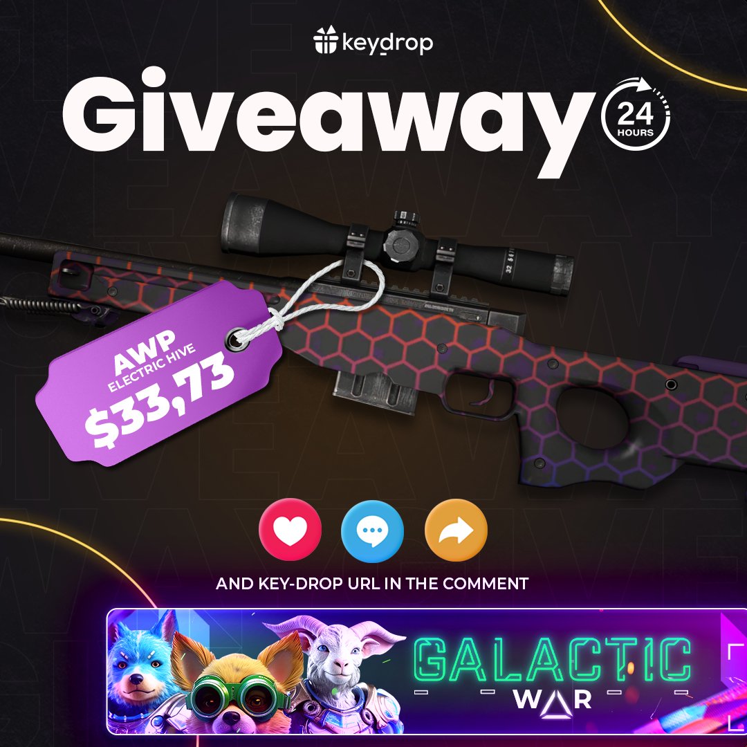 keydropcom's tweet image. Giveaway on AWP | Electric Hive 🎁

👊 Just leave ❤️ under the post!
🤝 Follow us!
🔁 Retweet!

⏰ Wait 24 hours!

#freeskins #csgoskinsgiveaway #csgoskinsfree #giveaway #airdrop #csgocases #csgocase #csgocommunity #csgoesport #skins #csgoskins #keydrop #keydropcom