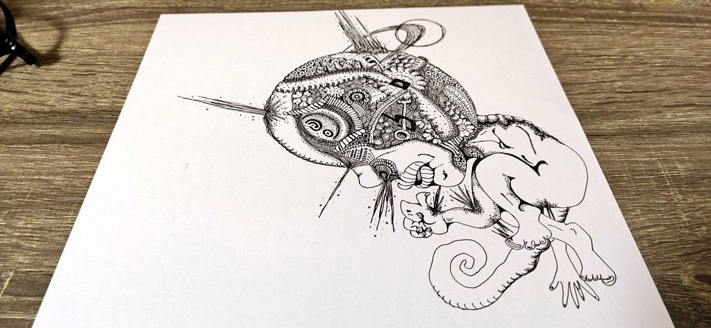 ほんとに少しだけ進むくん #ペン画 #illustrationart