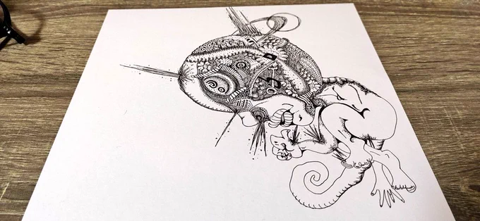 ほんとに少しだけ進むくん #ペン画 #illustrationart