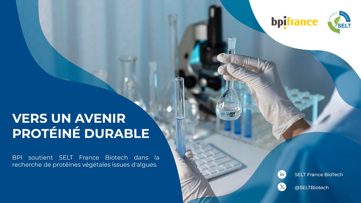 Selt France Biotech reçoit le soutien de BPI ! Précieux appui pour écoextraire nos protéines végétales à partir des macro-algues rouge. Gratitude envers Carole Loget, Vincent Bords, <a href="/MichelBauza/">Michel Bauza</a> et <a href="/JulieLitas/">Julie Litas</a>. 
<a href="/Bpifrance/">Bpifrance</a> @BF_Tunisia <a href="/risingSUD/">risingSUD</a> <a href="/FrenchTechGP/">La French Tech Grande Provence</a> @84Developpement
