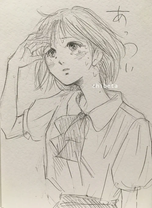 毎日ホコリとカビ臭に包まれて遺品整理(っていうか大掃除)やってるせい😩・・・なのか 突然女の子描きたい病にかかってしまいました。🤣 ああ、若いっていい😇😇😇