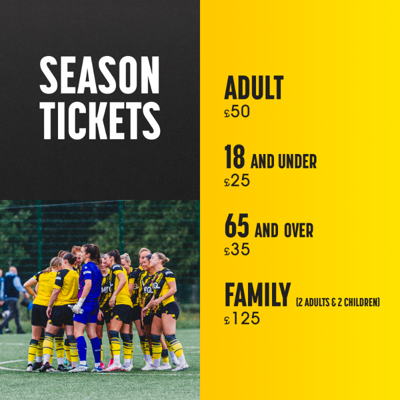 WatfordFCWomen's tweet photo. The wait is finally over. 🙌

2023/24 Season Tickets are on sale NOW! 🎟
