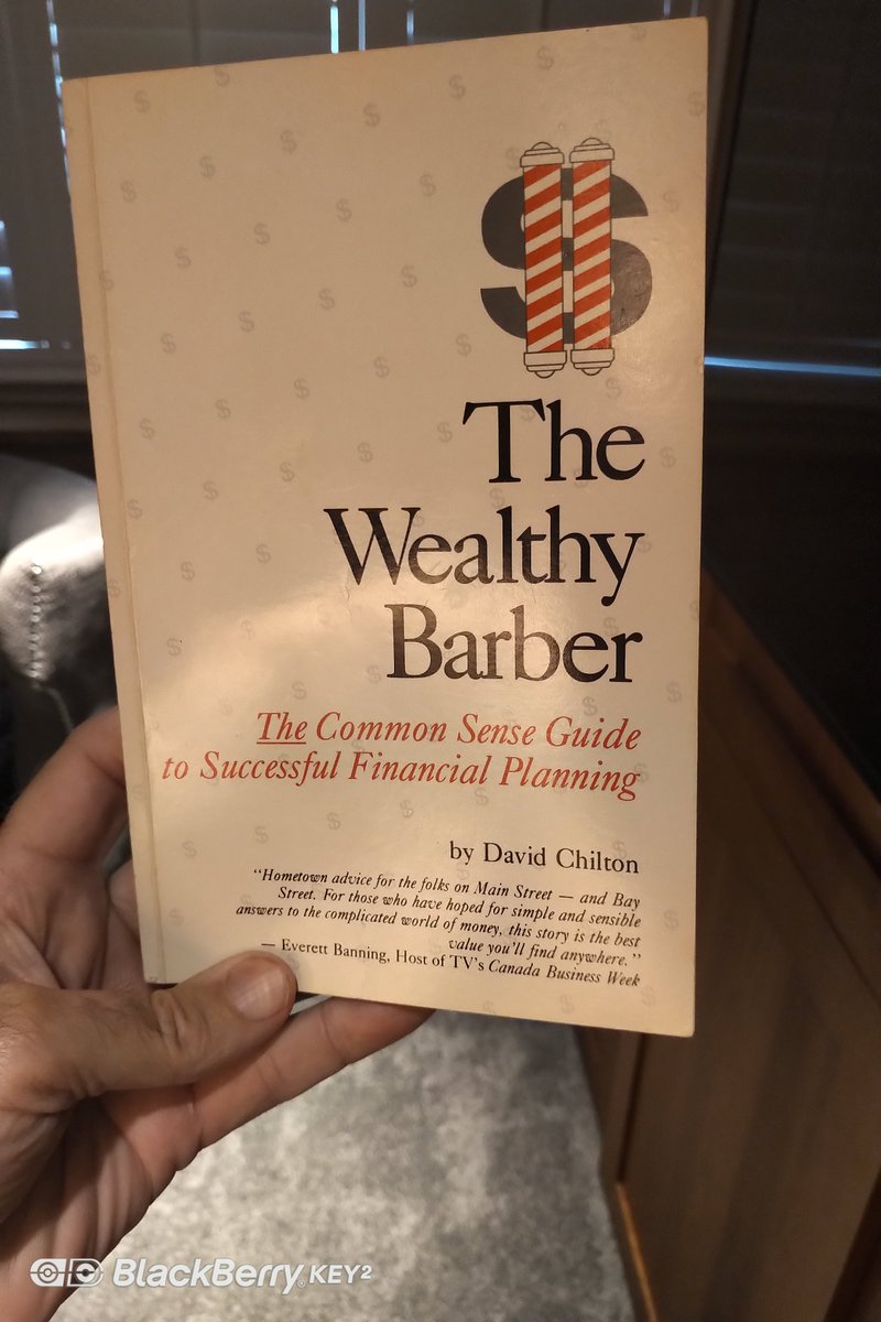 wealthy_barber's tweet photo. I was just looking for something in the basement and found the first copy off the printing press of "The Wealthy Barber." I gave it to my parents. My mom told me to go get it from their house when she was dying because she knew my dad would lose it. Good call. Great memories. https://t.co/dP7KnkedtF