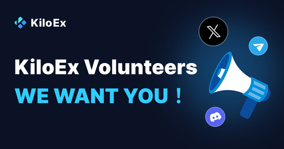 We are thrilled that KiloEx has been attracting growing interest following the investment from <a href="/BinanceLabs/">Yzi Labs</a> . To become the next-generation of user friendly DEX, <a href="/KiloEx_perp/">KiloEx</a>  needs the collaborative efforts of our community members.
KiloEx Volunteers, we want you👉 Details:
