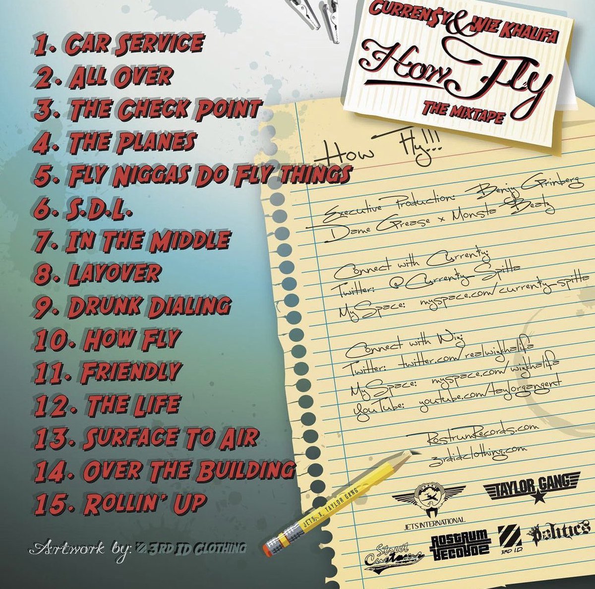 AuxGod_'s tweet photo. On this day in 2009, Curren$y &amp; Wiz Khalifa blessed us with their mixtape “How Fly”

From front to back, the entire tape was @CurrenSy_Spitta &amp; @wizkhalifa at their hungriest especially on songs like “Layover”, “Car Service”, and “The Planes”

What’s the hardest beat on this? 🤔 https://t.co/RmgyaIvKRp