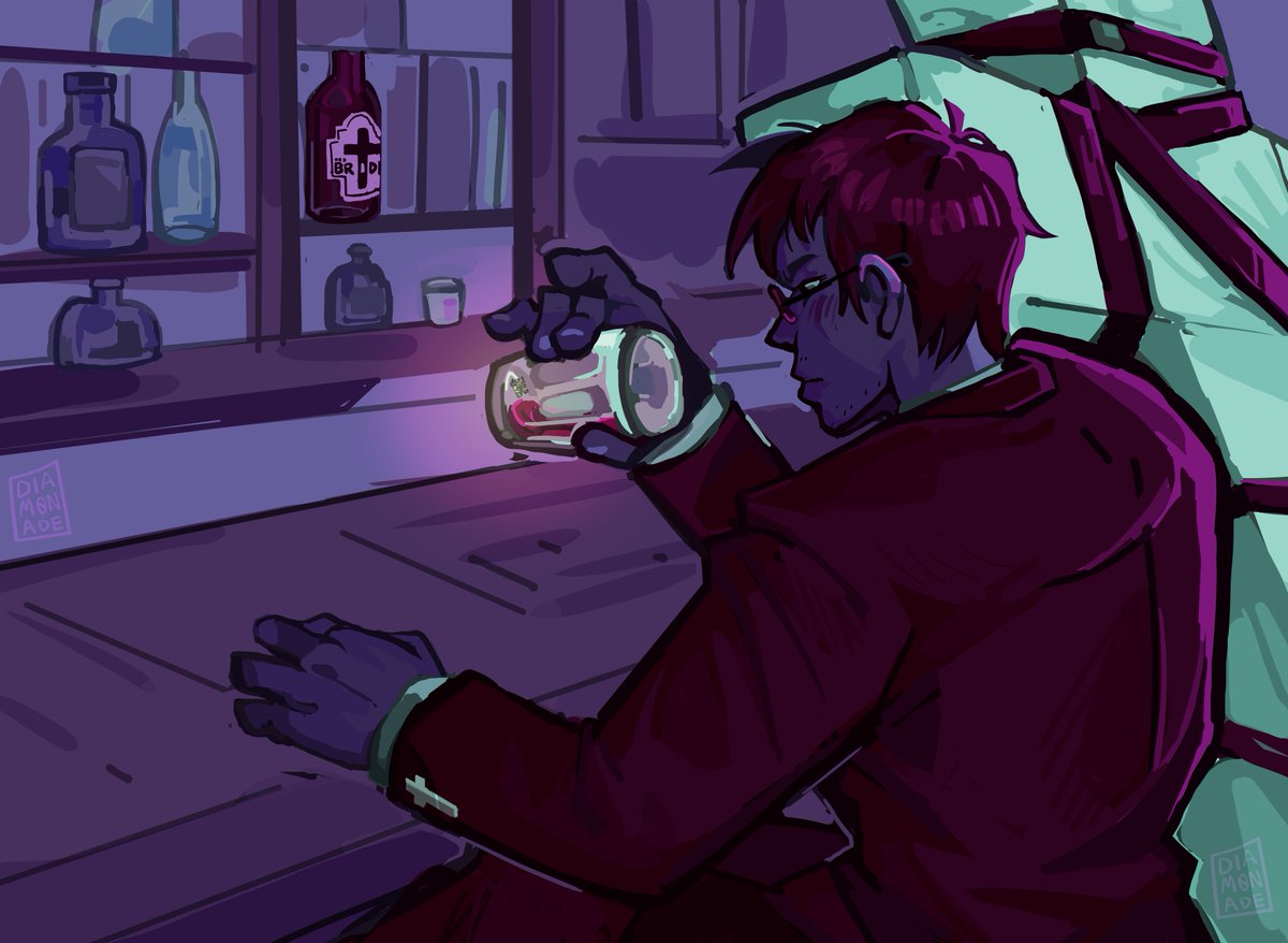 Diam0nade's tweet photo. There's a bug like an angel stuck to the bottom of his glass
#wolfwoodwednesday https://t.co/24USCYLnaW