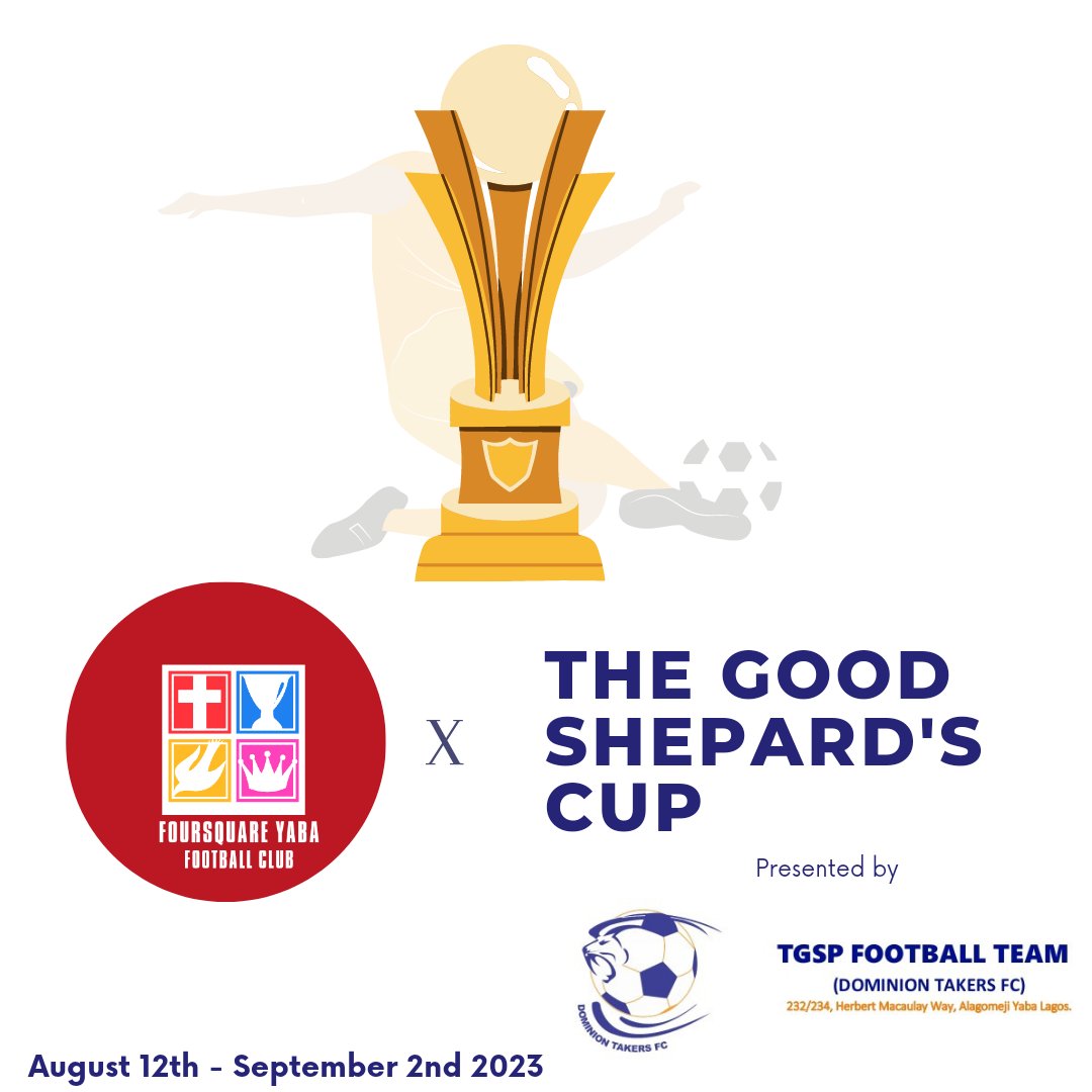 iam_OlaPhill90's tweet photo. π We are more than excited to confirm that our football team(FGC Yaba Fc) will be participating at this year's edition of the Good Shepard's Cup.
The prestigious tournament comes up in Yaba, Lagos, Nigeria from the 12th of AUG - 2nd of SEP 2023
#FGCYABA #CitadelOfChampions https://t.co/hQtgiAZdjf
