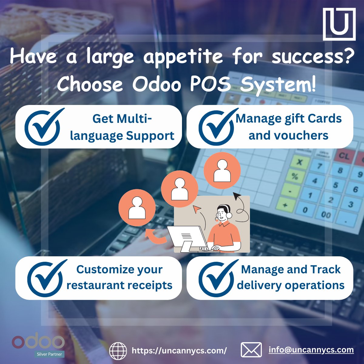 uncannycs's tweet photo. Indulge Your Success Cravings with #Odoo POS System! 🌟🍽️ Elevate your #business with streamlined delivery, #personalized receipts, global reach, and gift card mastery. Choose success, choose Odoo POS! 🚀
https://t.co/z8PEFGIUHm
#SuccessHunger #OdooPOS #BusinessGrowth #Efficiency https://t.co/Vlf3RmQHtc