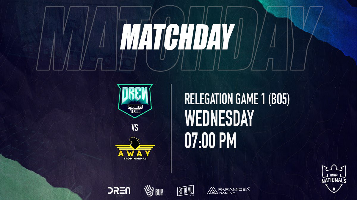 DREN ESPORTS (@dren_esports) on Twitter photo ⛱️ Per noi non è ancora giunta l’ora di andare in vacanza…
C’è uno slot da mantenere!
🏆 @PGEsportsIT_LoL
🆚 <a href="/AFNofficial_/">AFN Esports</a>
#DRENWIN 💪🏻 I #PGNATS ⛱️ Per noi non è ancora giunta l’ora di andare in vacanza…
C’è uno slot da mantenere!
🏆 @PGEsportsIT_LoL
🆚 <a href="/AFNofficial_/">AFN Esports</a>
#DRENWIN 💪🏻 I #PGNATS