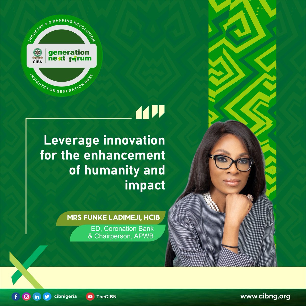 cibnigeria's tweet photo. Excerpt from the maiden edition of the CIBN Generation Next Forum with the theme; "Industry 5.0 Banking Revolution: Insights for Generation Next which was held on Thursday August 3, 2023,  at Queens Park Events Center, VI, Lagos and virtually.

#CIBNCares
#GenNextForum https://t.co/Jv3gfvbNH7