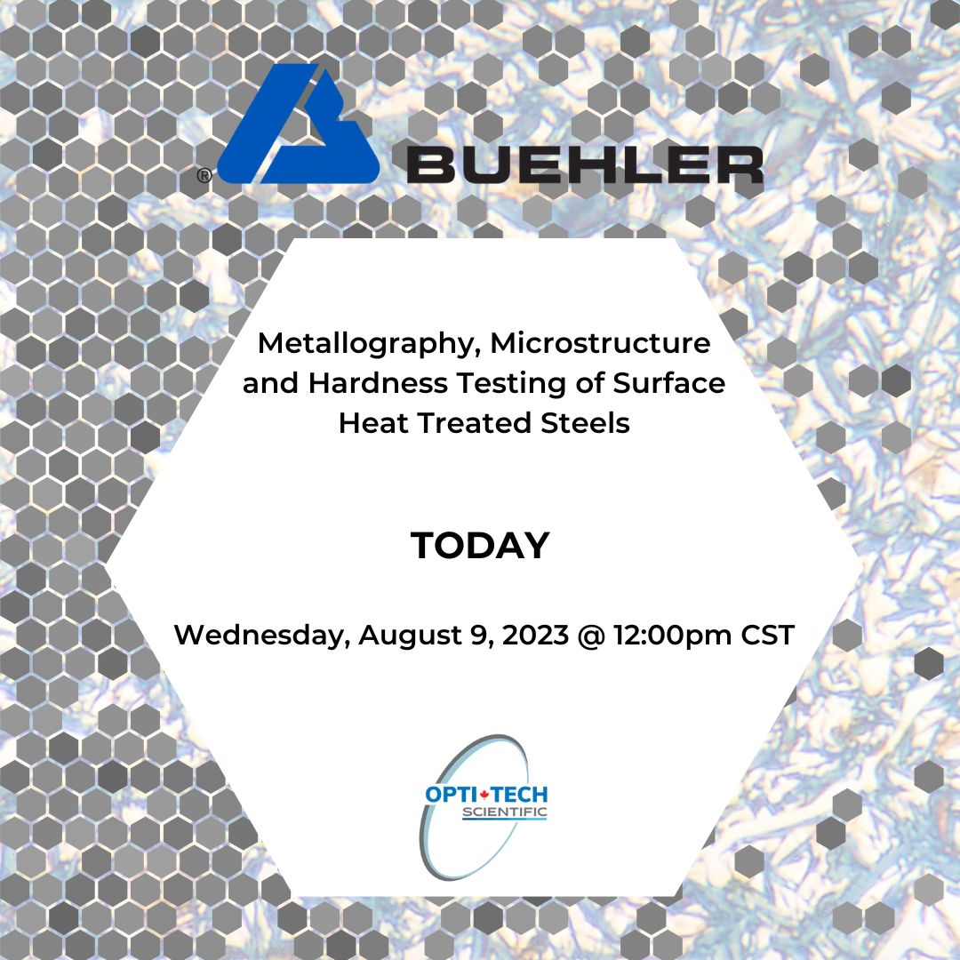 OptiTechSci's tweet image. Don’t miss the Buehler webinar on Surface Heat treated Steels TODAY! At 12pm cdt

Sign up here pulse.ly/ak9v42j9yr

#Optitech #Optforoptitech #Buehlerwebinar #Heattreatedsteels