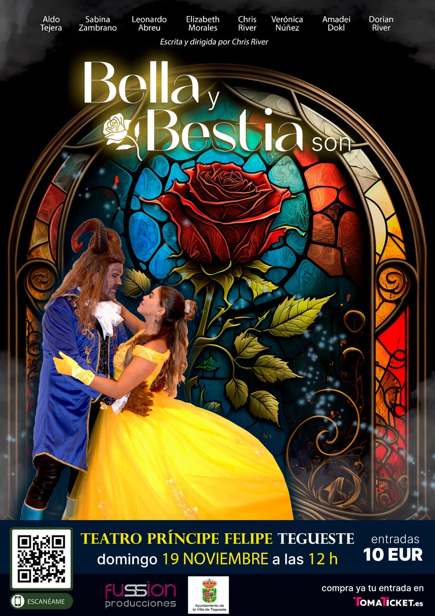FUSSIONTEATRO's tweet photo. ESTRENO BELLA Y BESTIA SON
Domingo 19 noviembre 2023 - 12 h.
Teatro Príncipe Felipe #Tegueste
Entradas a la venta en: https://t.co/9N3M9y88AF
Colabora: @ayto_tegueste https://t.co/U1lWaNyVha