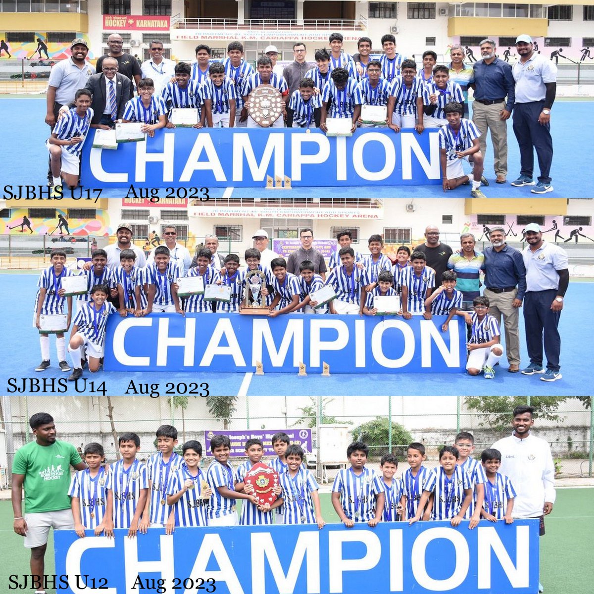 Congratulations CHAMPIONS!

We at #JFHA thank SJBHS for the opportunity given to train the school team.
Very well done #JFHA Coaches
#HockeyForAll
#WhatIsLifeWithoutHockey
#BornToPlayHockey
#HockeyFanatic
#HockeyAddict

Pic Credit: SJBHS