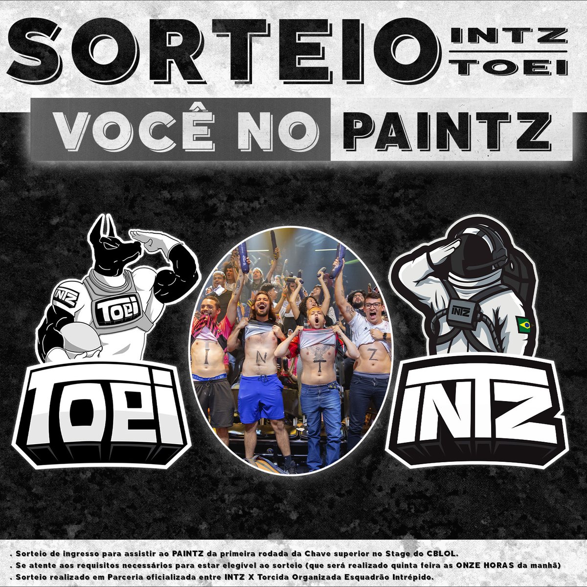 EsquadraoINTZ's tweet photo. 🚨SORTEIO RELÂMPAGO DE UM INGRESSO PARA O PAINTZ NOS PLAY-OFFS!

Você é intrépido e quer presenciar a magnética nesse sábado dominando a morangada? Se liga!
Pra participar do sorteio basta seguir a Esquadrão + a @INTZ, dar RT🔁 nesse post e marcar um amigo aqui nos comentários! https://t.co/whKl9Zzxa2