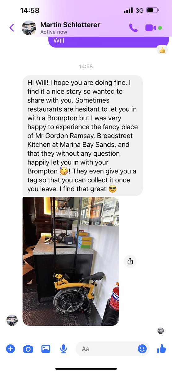 Will_Brompton's tweet photo. Chapeau @GordonRamsay @BromptonBicycle https://t.co/vSjbSCP9Cm