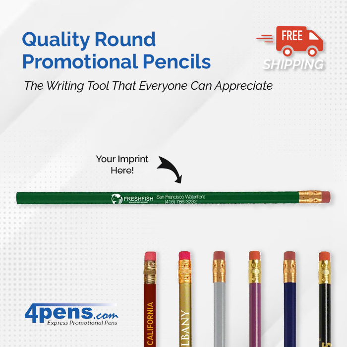 Make your mark with the Quality Round Promotional Pencils! 🌟 Get 576 imprinted custom pencils for only $178.56. 💪  
🌐 Shop now: ow.ly/ANTX50PtHbP
#PromotionalPencils #Branding #TradeShowEssentials #SchoolSupplies #BoostYourVisibility