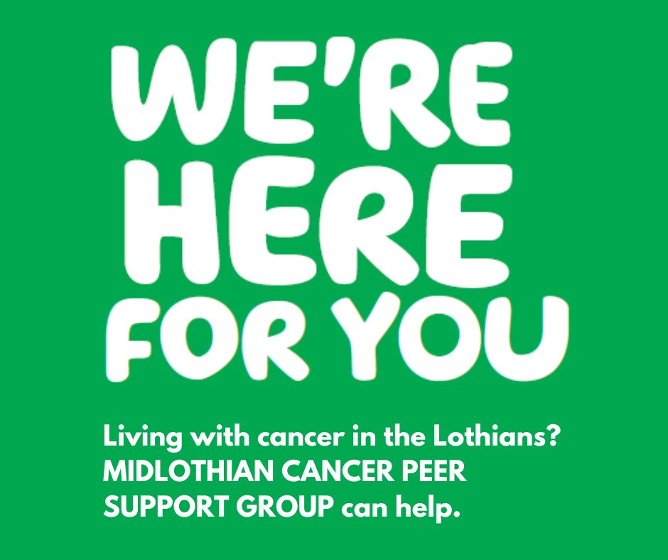 MidlothianHSCP's tweet photo. Midlothian Cancer Peer Support Group
Next meeting is on Monday Aug 14 from 1.30pm-3pm at Dalkeith Rugby Club Eskbank Road, Dalkeith, EH22 3BQ. 
If you’ve been affected by cancer, come along and have a chat with people who understand. Tea, coffee and cake always available. https://t.co/cpgLUmJTsT