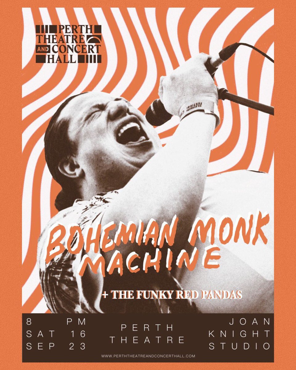 We are playing @PerthTheatre! The immensely talented Bohemian Monk Machine have invited us. Should be a top night of Scottish funk. Tickets available here bit.ly/monk_tickets Roadtrip anyone?! #scottishmusicscene #perthscotland #perthshire #aberdeenmusicscene #funkmusic