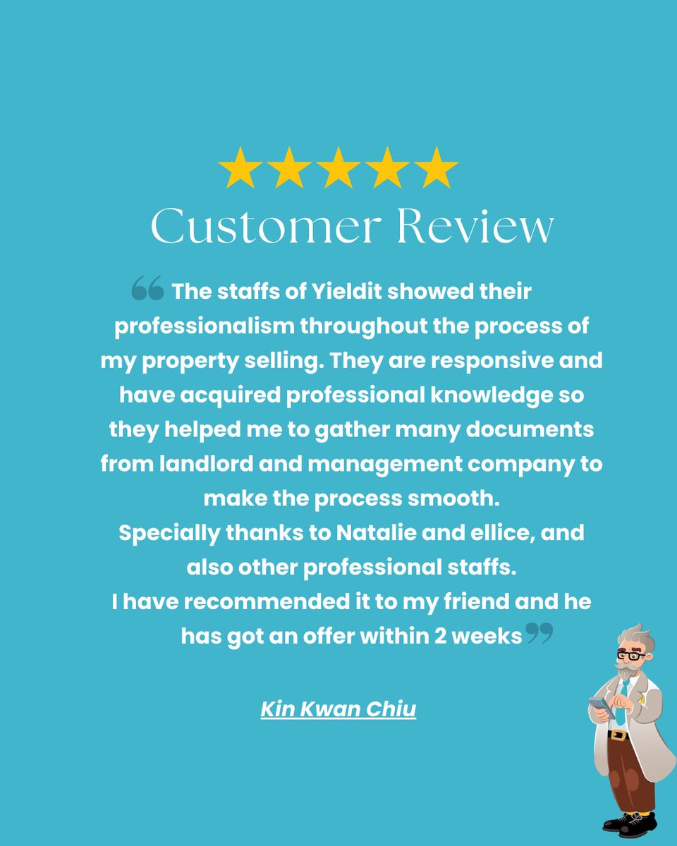 ⭐️Another impressed Yieldit client !
🏡If your interested in learning more about our exceptional buy to let properties, call today on 03301242079.