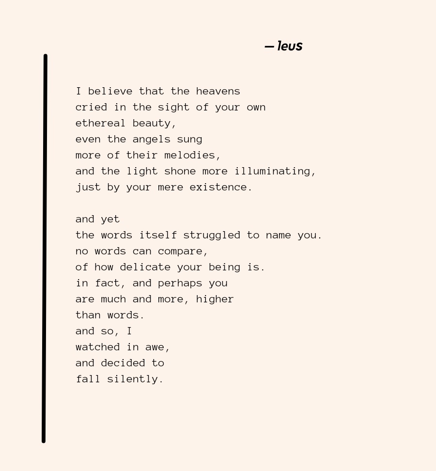 just a thought and an untitled piece of mine.

—leus