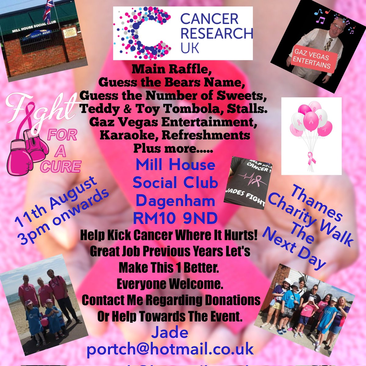 lady_nrg's tweet photo. 2 days to go ! 🎗 EVERYONE welcome, the more the better ! Looking forward to seeing u all at theMillhouse Social Club, Dagenham from 3pm onwards! Let's kick cancer we're it hurts 💪🎗 https://t.co/h7j8IpT1fq