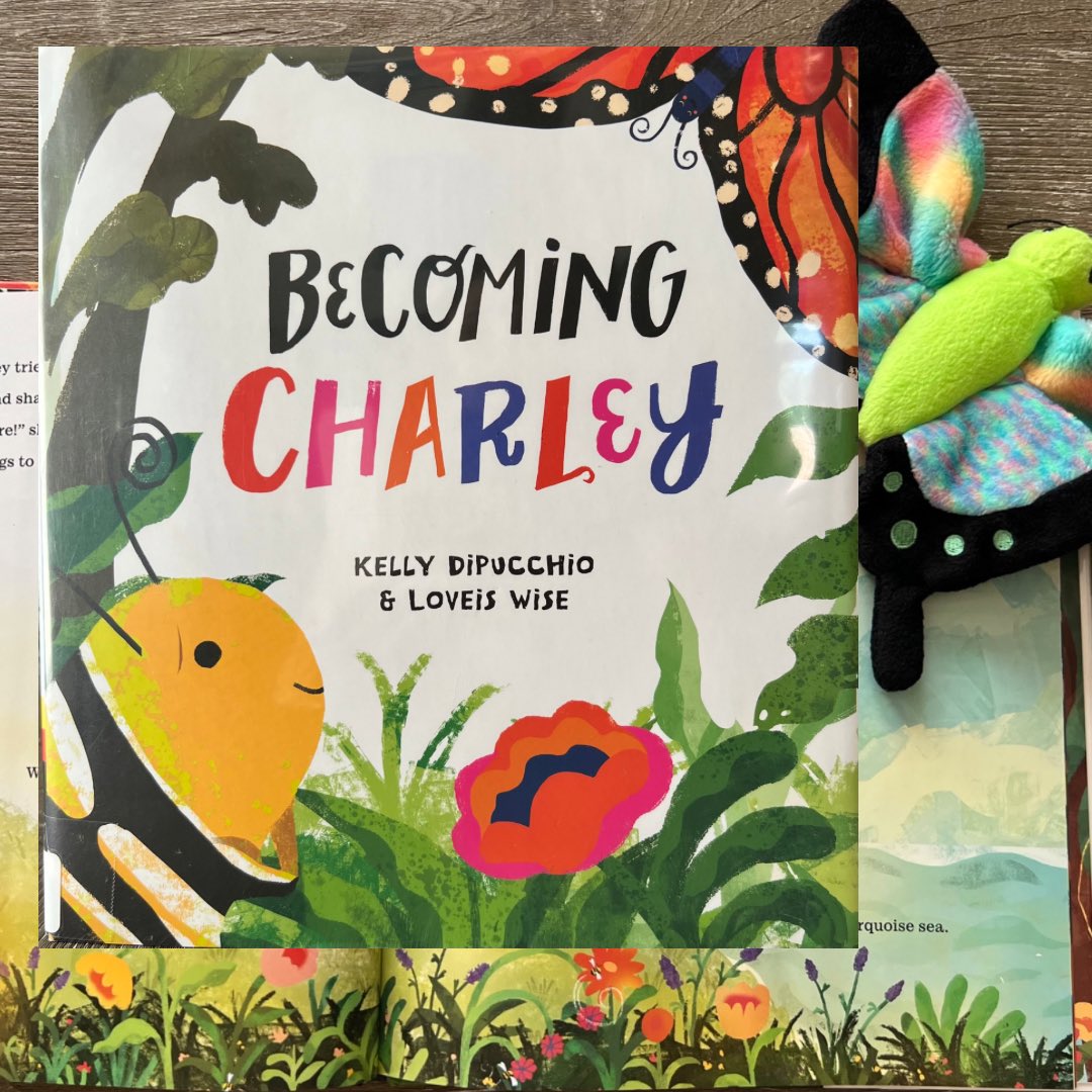 How do we become who we’re meant to be? BECOMING CHARLEY beautifully explores how a journey of looking up, looking within, discovering, & loving can bring us more than just peace 🦋🖤🧡🌿☀️🌸🌊🏔️✨ Such a playful & poweful #picturebook by @kellydipucchio @LoveisWise_ 🦋🌳✨