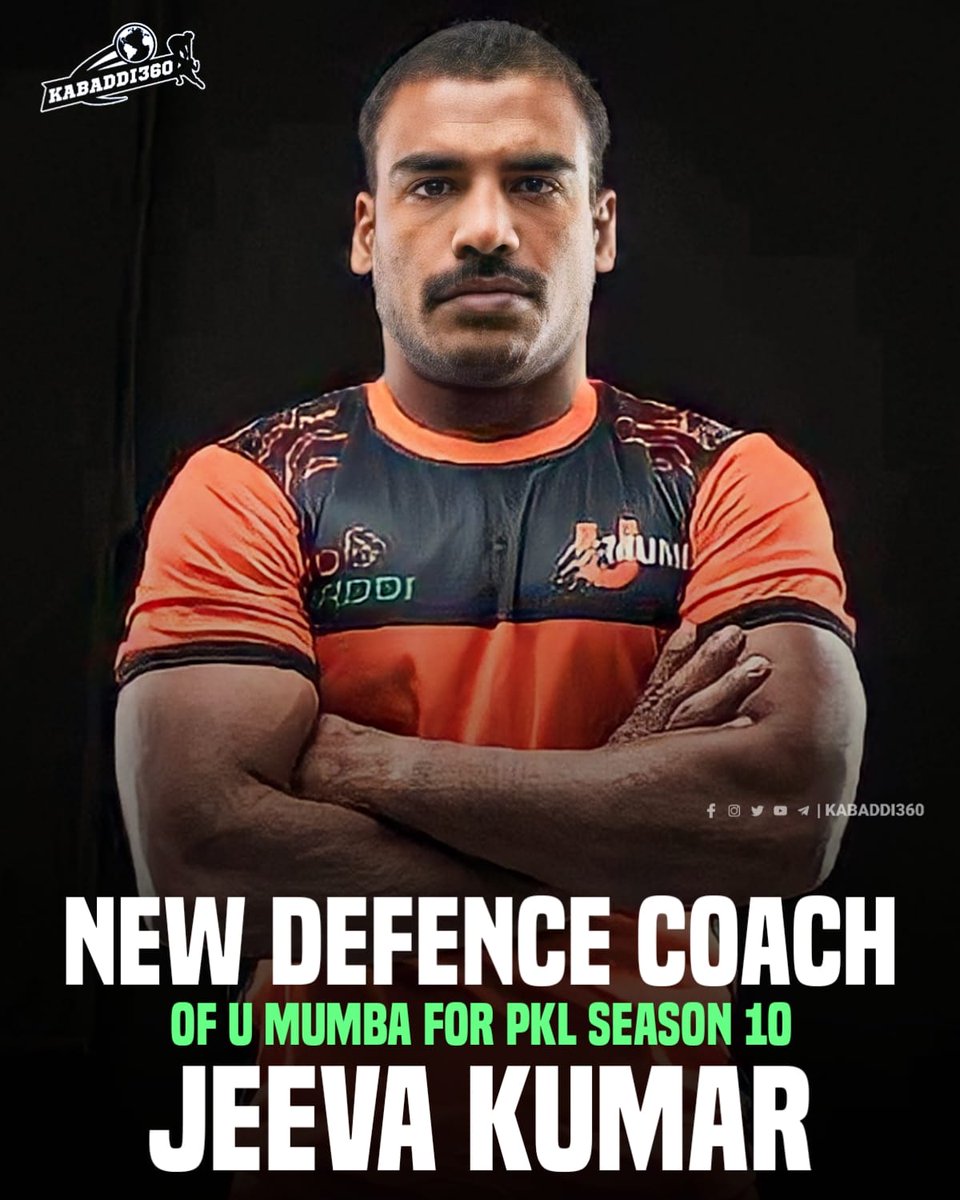 Kabaddi_360's tweet photo. Former U Mumba boy is back in U mumba family as Coach now
.
.
#umumba
#jeevakumar
#pklseason10
#Kabaddi360 https://t.co/7VQRXypsZD