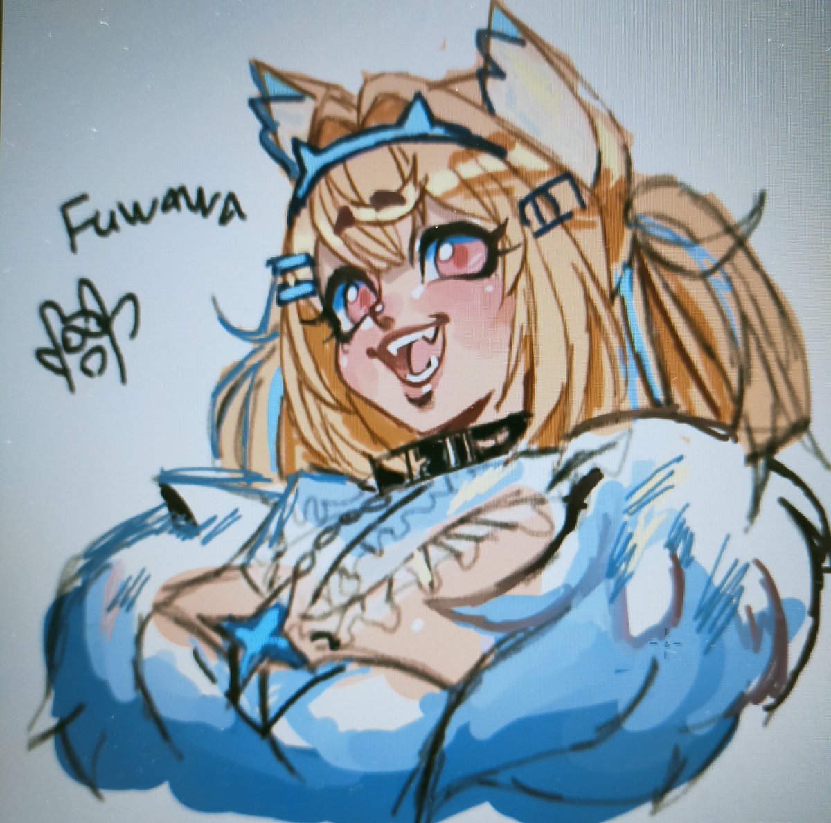 Samatik10's tweet photo. #hololive #FUWAMOCO 
She is Very cute https://t.co/qzUf4bxxry