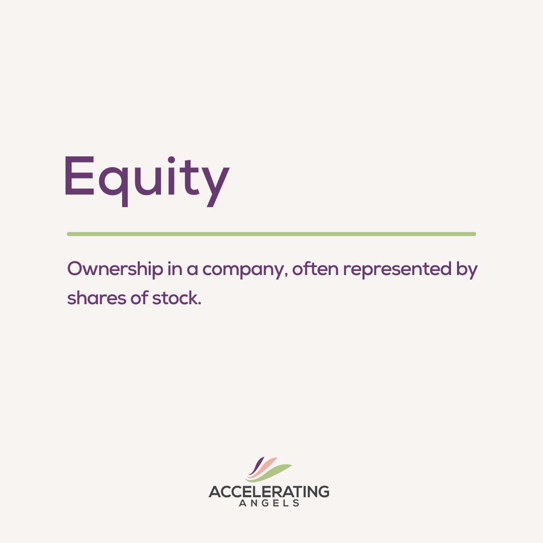 AcceleratAngels's tweet photo. By holding equity in a company, you have a share of its assets and profits. This means that as the company grows and becomes more valuable, so does your investment. 

Learn more! Schedule an introductory call: https://t.co/t9ldzEWN4R    

#angelfund #angelinvest https://t.co/njI3iqkEQM