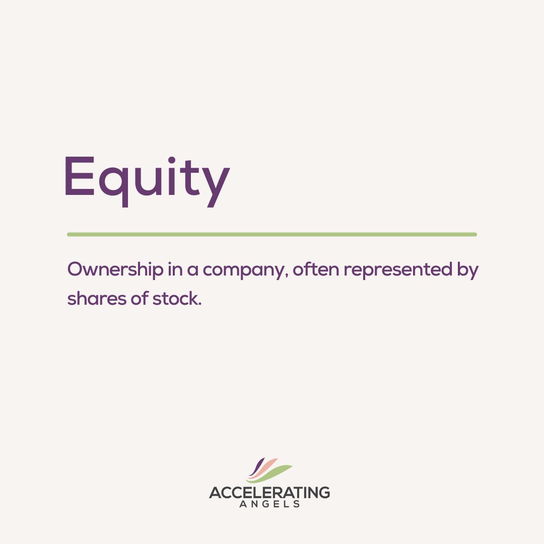 By holding equity in a company, you have a share of its assets and profits. This means that as the company grows and becomes more valuable, so does your investment. 

Learn more! Schedule an introductory call: acceleratingangels.com/contact    

#angelfund #angelinvest