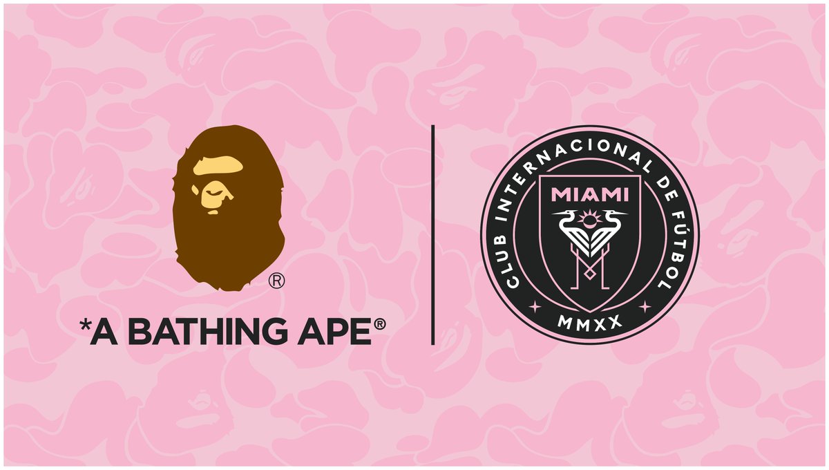 InterMiamiCF's tweet photo. BAPE Ⓡ x Inter Miami coming soon!
#abathingape #bape #InterMiamiCF https://t.co/xVjd2gGteG